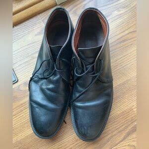 Johnston & Murphy Leather Black Shoes Mens 10.5 Ankle Formal Footwear Italian